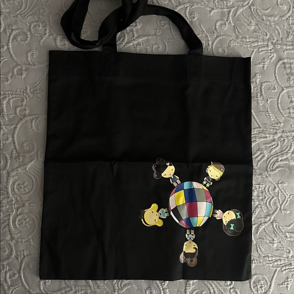 Harajuku Lovers Black Tote with Blue Text